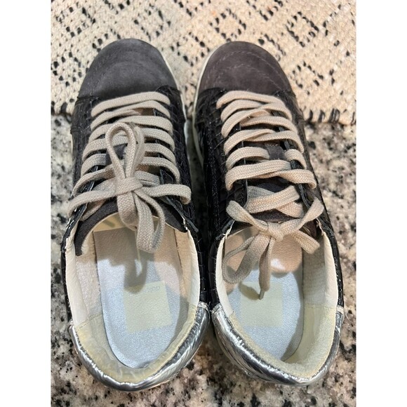 Dolce Vita Nino Charcoal Embossed Snake Print Sneaker Shoes SIZE 7 - Picture 6 of 7